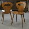 Lot de 4 chaises modèle "Fourmi" par Baumann 1950's