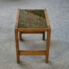 Table d'appoint en chêne massif plateau décor en tissu dans le goût de Guillerme et Chambron 1960's