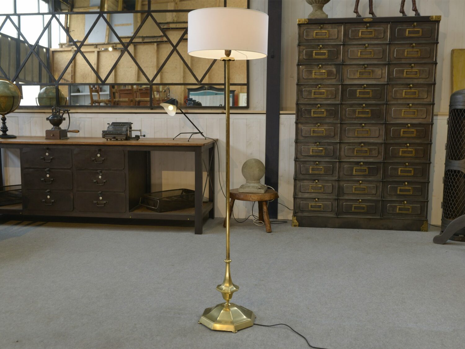 Lampadaire en laiton Art déco 1930's