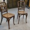 Paire de chaises en bois de hêtre courbé Art nouveau attribué à Koloman Moser pour Jacob et Josef Kohn 1890/1910's