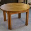 Table ronde en chêne massif par Maison Regain 1970's