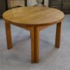 Table ronde en chêne massif par Maison Regain 1970's