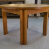 Table ronde en chêne massif par Maison Regain 1970's