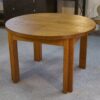 Table ronde en chêne massif par Maison Regain 1970's