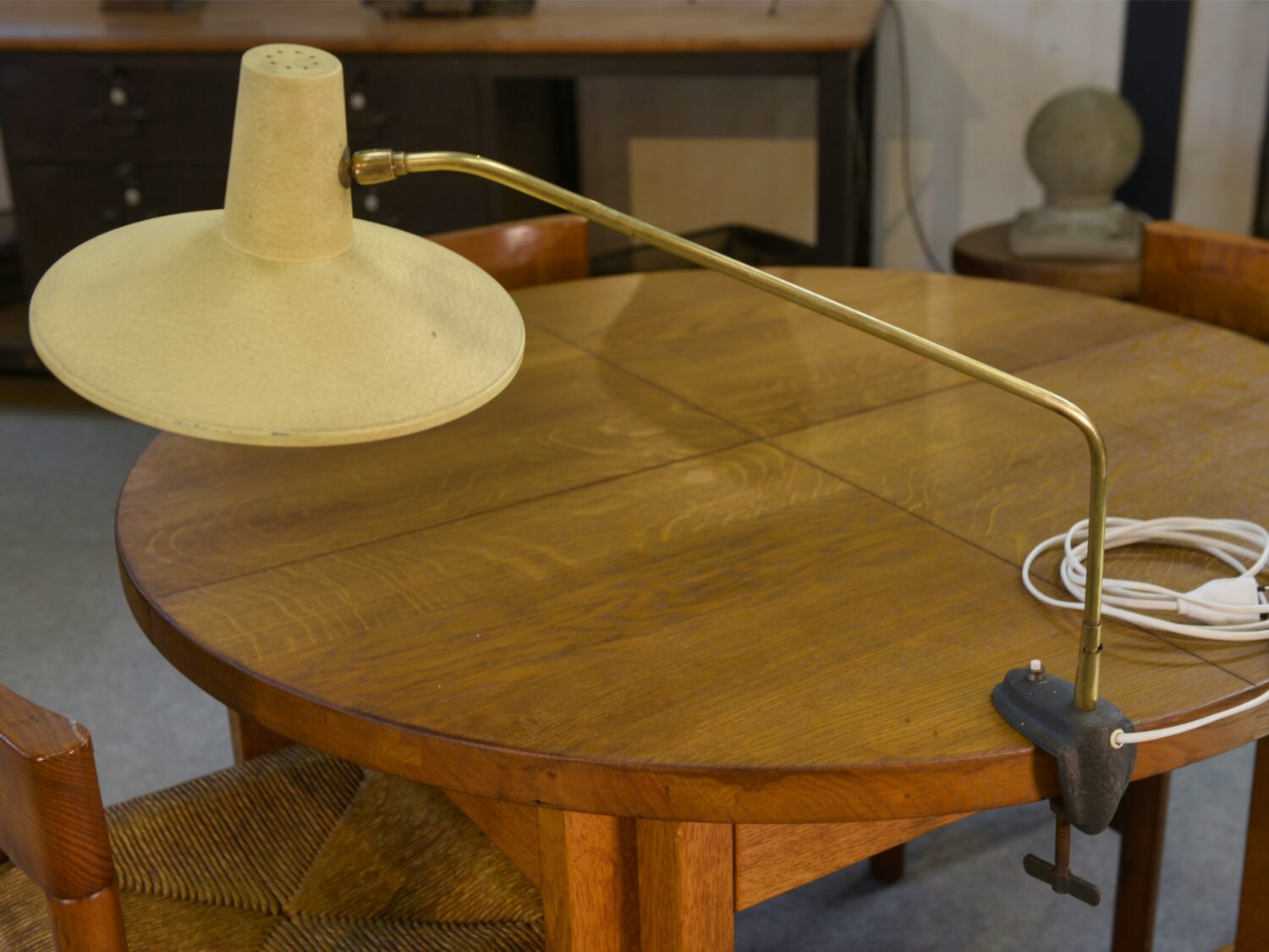 Lampe de bureau avec pince étau origine allemande 1960's
