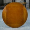 Table d'appoint circulaire en laiton, orme et loupe d'orme 1940's