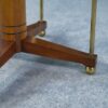 Table d'appoint circulaire en laiton, orme et loupe d'orme 1940's