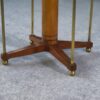 Table d'appoint circulaire en laiton, orme et loupe d'orme 1940's