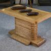 Table d'appoint en chêne massif attribué à Gaston Poisson 1960's